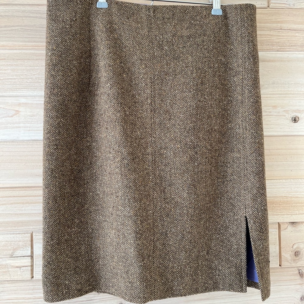 Vince herringbone wool mini skirt